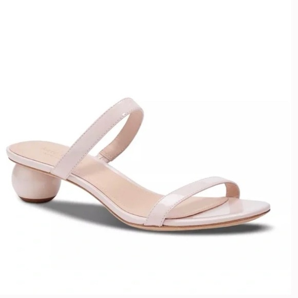 Kate Spade Palm Springs Slide Sandal Shoe Ball Heel Patent Leather Pink Size 8.5 - Picture 1 of 13